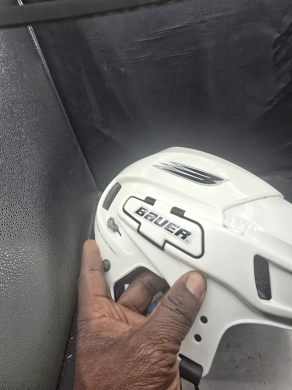 Bauer White Helmet Shell with Black Accents